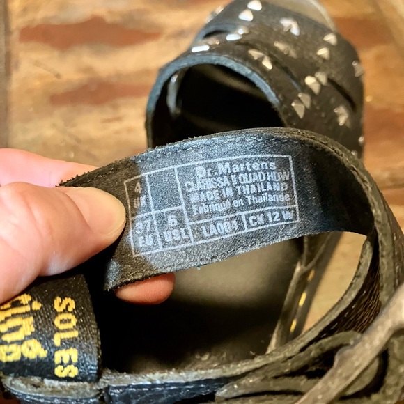 Dr. Martens Clarissa II Quad Leather Studded Gladiator Platform Sandals, Sz 6 - Picture 5 of 6
